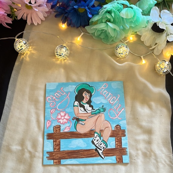 Western Pinup Style Painting - Picture 4 of 10